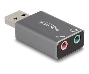 Delock Externe USB Soundkarte con USB-A Stecker auf 2 x 3.5mm 66633