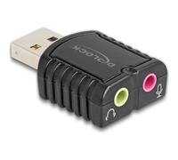 Delock Externe USB Soundkarte Scheda audio 96 KHz 24 Bit Plug and play 65964