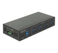 Delock Externer Industrie Hub 4 x USB 3.0 Typ-A con 15 kV ESD Schutz 63309