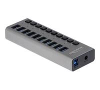 DELOCK 63670 - Hub SuperSpeed USB esterno con 10 porte + Switch