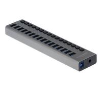 Delock Externer SuperSpeed USB Hub mit+ Schalter Grau 63739