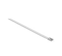 DeLOCK - Fascetta per Cavi in Acciaio Inox, Lunghezza 400 x Larghezza 7,9 mm, 10 Pezzi, Colore: Bianco