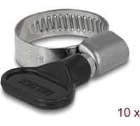 Delock Fascetta stringitubo con dado ad alette 16 - 25 mm 10 pezzi nero NEW