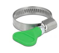 Delock Fascetta stringitubo in acciaio inox 400 SS con dado ad ala 20-35 mm, 5 pezzi, verde