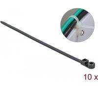 Delock Fascette con occhiello di fissaggio L 400 x L 7,6 mm nere 10 pezzi NEW
