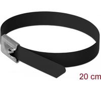 Delock Fascette fermacavo in acciaio inossidabile L 200 x L 7,9 mm nere 10 pezzi NEW