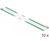 Delock Fascette fermacavo in acciaio inossidabile L 300 x P 4,6 mm verde 10 pezzi NEW