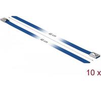 Delock Fascette fermacavo in acciaio inossidabile L 400 x P 7,9 mm blu 10 pezzi NEW