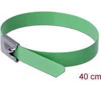 Delock Fascette fermacavo in acciaio inossidabile L 400 x P 7,9 mm verde 10 pezzi NEW