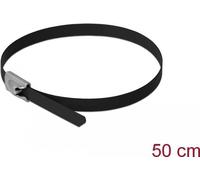 Delock Fascette fermacavo in acciaio inossidabile L 500 x L 4,6 mm nere 10 pezzi NEW