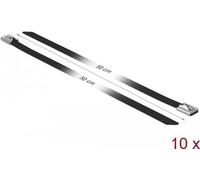 Delock Fascette fermacavo in acciaio inossidabile L 500 x L 7,9 mm nere 10 pezzi NEW