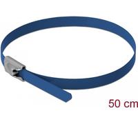 Delock Fascette fermacavo in acciaio inossidabile L 500 x P 4,6 mm blu 10 pezzi NEW