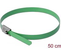 Delock Fascette fermacavo in acciaio inossidabile L 500 x P 4,6 mm verde 10 pezzi NEW