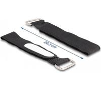 Delock Fascette in velcro con occhiello e campo di etichettatura L 203 x L 20 mm nero 5 pezzi