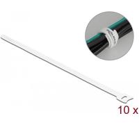 Delock Fascette in velcro L 300 x L 12 mm bianche 10 pezzi NEW