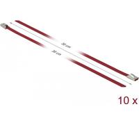 Delock Fascette per cavi in acciaio inossidabile L 300 x L 4,6 mm rosse 10 pezzi
