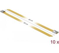 Delock Fascette per cavi in acciaio inossidabile L 500 x L 7,9 mm giallo 10 pezzi NEW