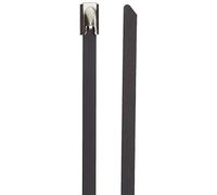 Delock Fascette per Cavi in Acciaio Inox, Lunghezza 300 x Larghezza 4,6 mm, 10 Pezzi, Colore: Nero