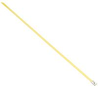 DeLock - Fascette stringicavo in Acciaio Inox, Lunghezza 300 x Larghezza 4,6 mm, 10 Pezzi, Colore: Giallo