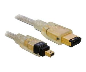 Delock FireWire A/A 2.0m Grigio Maschio/Maschio 2 m 82577 6-pin IEEE 1394 male -