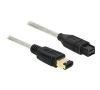 Delock FireWire B/A 1m Grigio Maschio/Maschio 1 m 82595 9-pin IEEE 1394 FireWire