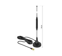 DeLOCK GSM antenna SMA maschio 3, dBi Starr omnidirezionale con raccoglitore standfus e cavo di collegamento (RG 174, 3 m) Outdoor SCHW