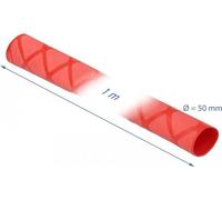 Delock Guaina termoretraibile con motivo a X antiscivolo 1 m x 50 mm rosso NEW