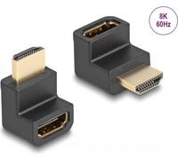 Delock HDMI ad alta velocità con adattatore Ethernet maschio a femmina angolato 8K 60 Hz nero NEW