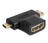 DELOCK HDMI Adapter A -> mini C + micro D Bu/St/St NUOVO
