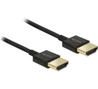 DeLOCK HDMI/HDMI 3 m cavo HDMI HDMI tipo A Standard Nero (Delock Slim Premium - HDMI med Etherne)