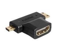 DeLock Adattatore HDMI 65446 da HDMI-C/HDMI-D a HDMI-A Nero