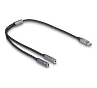 Delock Headset Adapter USB Type-C Stecker DAC 24 Bit 96 kHz Hi-Res zu 66616
