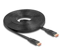 Delock 81004 HDMI Cavo Spina HDMI-A 5 m Nero UHD 8K;, contatti connettore dora