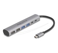DELOCK 64232 - Hub USB 3.0 a 6 porte, da USB-C a 2x A, 2x C, 2x 2.0 A, 15 cm