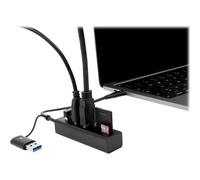 Delock Hub 3 x USB 3.2 Gen 1+ 1 USB-C 3.2 1 Desktop 5 Gbps 3x USB 3.0 63859