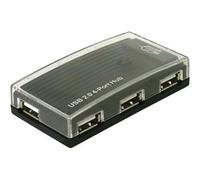 DELOCK 61393 - Hub 2.0 USB2 a 4 porte con alimentatore