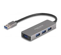 DeLOCK - Hub a 4 Porte USB 5 Gbps con Connettore USB Tipo-A - Porte USB Tipo-A Laterali