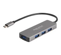 Delock 4 Port USB 3.2 Gen 1 Hub con USB Type-C Anschluss Typ-A Buchsen