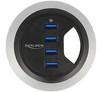 DELOCK 62868 - In-Desk Hub 4 Port USB 3.0, 60/80mm