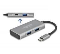 DeLOCK Hub esterno USB 10 Gbps USB Type-C con 3 x USB Tipo-A e 1 x USB Type-C (Delock - hub - 4 porte) NEW