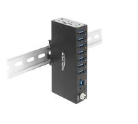 Delock Hub industriale 7 x USB 5 Gbps tipo A con 8 kV