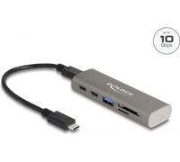 Delock Hub USB 10 Gbps a 3 porte incluso lettore di schede SD e Micro SD con porta USB Type-C NEW