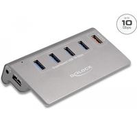 Delock Hub USB 10 Gbps con 4 porte USB di tipo A 1 porta di ricarica rapida con alimentatore NEW