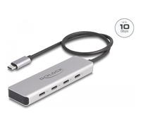 DELOCK 64231 - Hub USB 3.1 a 4 porte, 4x C, alluminio, 35 cm
