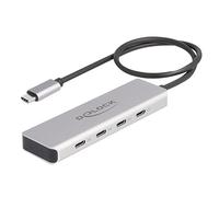 DELOCK 64231 - Hub USB 3.1 a 4 porte, 4x C, alluminio, 35 cm