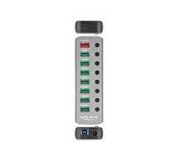 DELOCK 63264 - USB 3.0 hub 7 port, USB-B to 7 x USB-A, 1 x PD, 1 x power