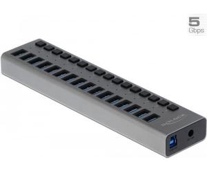Delock Hub USB SuperSpeed esterno con switch a 16 porte NEW