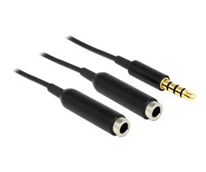 Delock Kabel Audio Splitter Klinkenstecker> 2 x Klinkenbuchse Cavo 65575