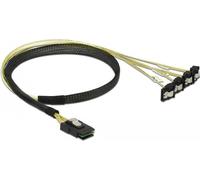 DeLock Kabel mini SAS 36pin Stecker (SFF-8087) auf 4 x SATA 6 Gb/s 7 Pin Buchse unten gewinkelt NEW