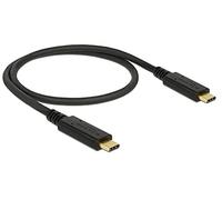 Delock Kabel USB 3.1 Gen 2 USB Type-C St.>USB Type-C St. marcatore elettronico 0,5m Nero